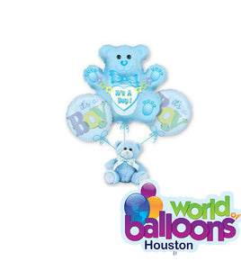 Teddy Bear Plush It's A Boy Balloon Bouquet