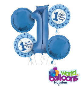 1st Birthday Boy Balloon Bouquet