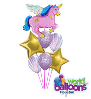 Pink Unicorn Balloon Bouquet