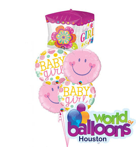 Baby Girl  Cubez Balloon Bouquet