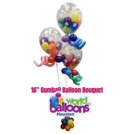 16" Gumball Balloon Bouquet (3 Ballons)