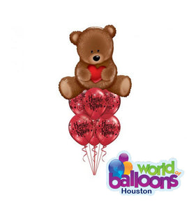 Balloon Bouquet Love Teddy Bear