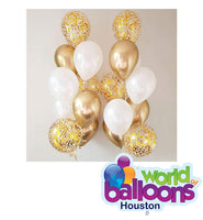 Gold Confetti Balloon Bouquet