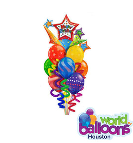 Twisty Colorful  Jumbo Balloon Bouquet