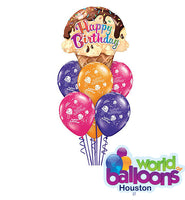 Happy Birthday Ice Cream Cone Balloon Bouquet