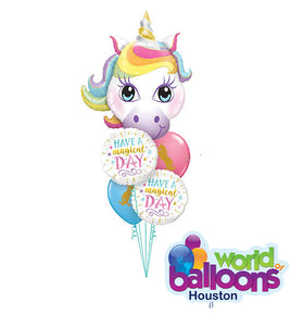 Have a Magical Day Unicorn Balloon Bouquet