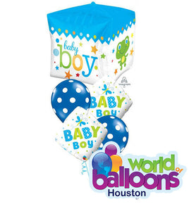 Cubez Baby Boy Balloon Bouquet