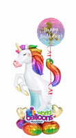 AirLoonz Rainbow Unicorn Balloon Bouquet (55in Mylar)