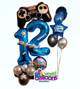 Custom Age Balloon Bouquet Celebration Two Numbers (10-99)