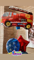 Fire Engine Balloon Bouquet