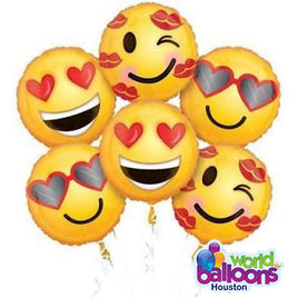 Love Happy Face Emoji Balloon Bouquet