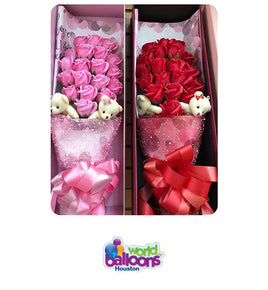 Soap Flower Fake Roses Bouquet  Medium Box