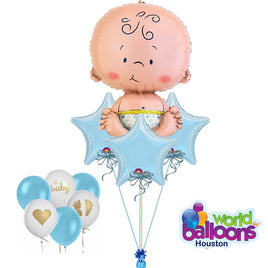 Oh Baby! Blue Balloon Bouquet