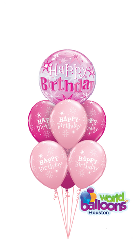 Bubble Happy Birthday Balloon Bouquet