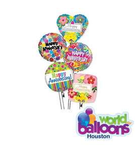 Assortment Anniversary Balloon Bouquet