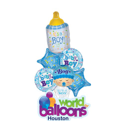 Assortment Baby Boy Balloon Bouquet