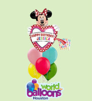 Minnie Mouse Personalized Balloon Bouquet