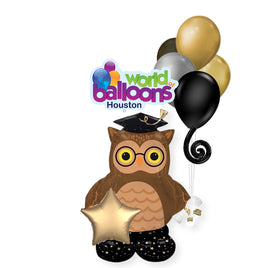 Owl Graduation - AirLoonz Balloon Bouquet