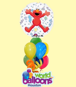 Elmo see-threw Balloon Bouquet