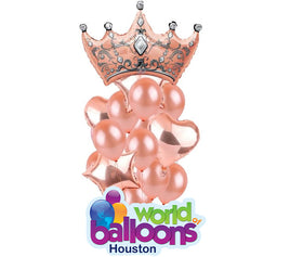 Rose Gold Crown Queen Balloon Bouquet