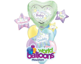 Welcome Baby  Balloon Bouquet 5pc