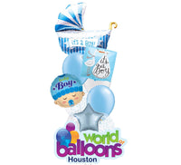 Baby Boy Polka Dot Carriage Balloon Bouquet