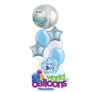 Baby Boy Polka Dot Carriage Balloon Bouquet