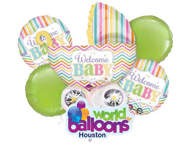 Welcome Baby Carriage Balloon Bouquet