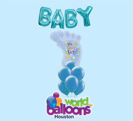 Foot Baby Boy Balloon Bouquet