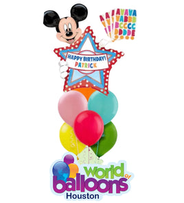 Mickey Mouse Personalized Balloon Bouquet