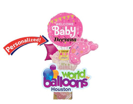 It's a Girl! Personalized Assortment Balloon Bouquet