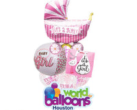 Baby Girl Polka Dot Buggy Carriage Balloon Bouquet