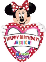 Minnie Mouse Personalized Balloon Bouquet