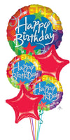 H-Bday Color Balloon Bouquet
