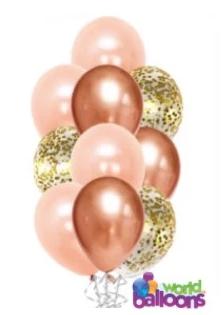 Rose gold balloons bouquet