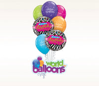 Happy Leopard Birthday Balloon Bouquet