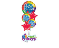 H-Bday Color Balloon Bouquet