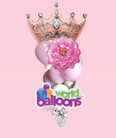 Rose Gold Crown Queen Balloon Bouquet