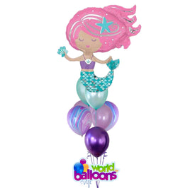 Mermaid Balloon Bouquet 8pc