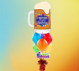 H-Bday Beer Cup Bouquet 7 Pc