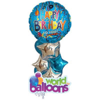 Colorful Happy Birthday Balloon Bouquet