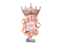 Rose Gold Crown Queen Balloon Bouquet