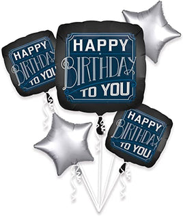 HBD to you! Dark Blue Balloon Bouquet