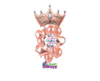 Rose Gold Crown Queen Balloon Bouquet