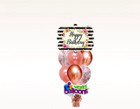 Black & Pink Happy Birthday Bouquet